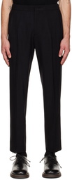 Solid Homme Black Tapered Trousers