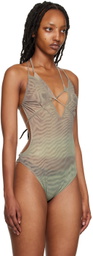 Jade Cropper SSENSE Exclusive Khaki Bodysuit