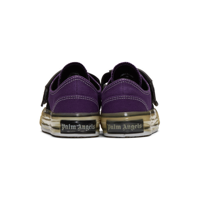 【★安心の定価販売★】 Palm Angels Angels Palm Sneakers Vulcanized Velcro Purple 靴
