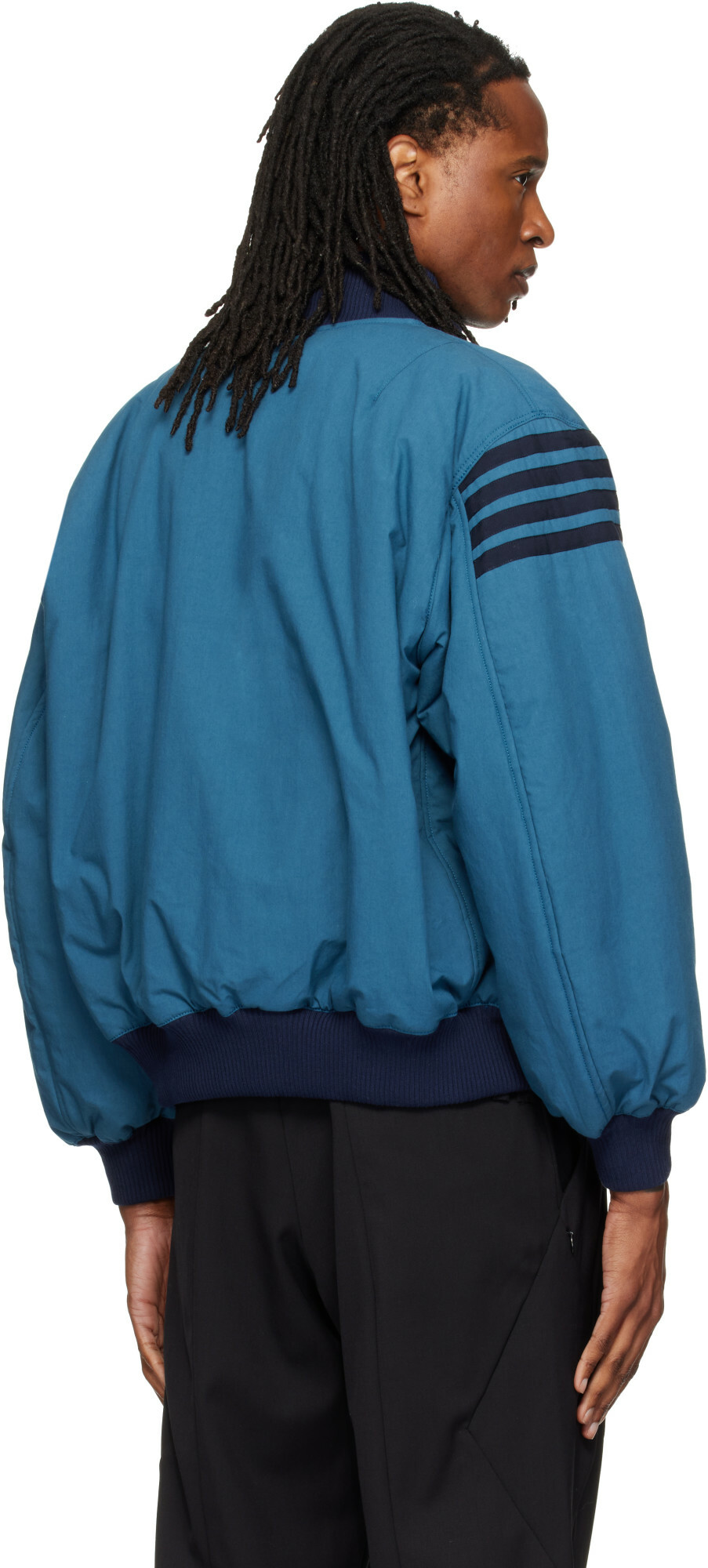 Stefan Cooke Blue Chevron Tanker Jacket