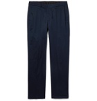 DUNHILL - Stretch Cotton and Mulberry Silk-Blend Trousers - Gray