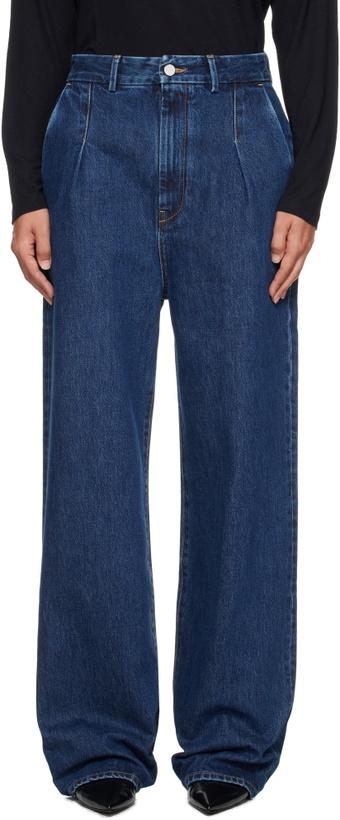 Photo: Loulou de Saison Blue Attu LDS Pleated Jeans
