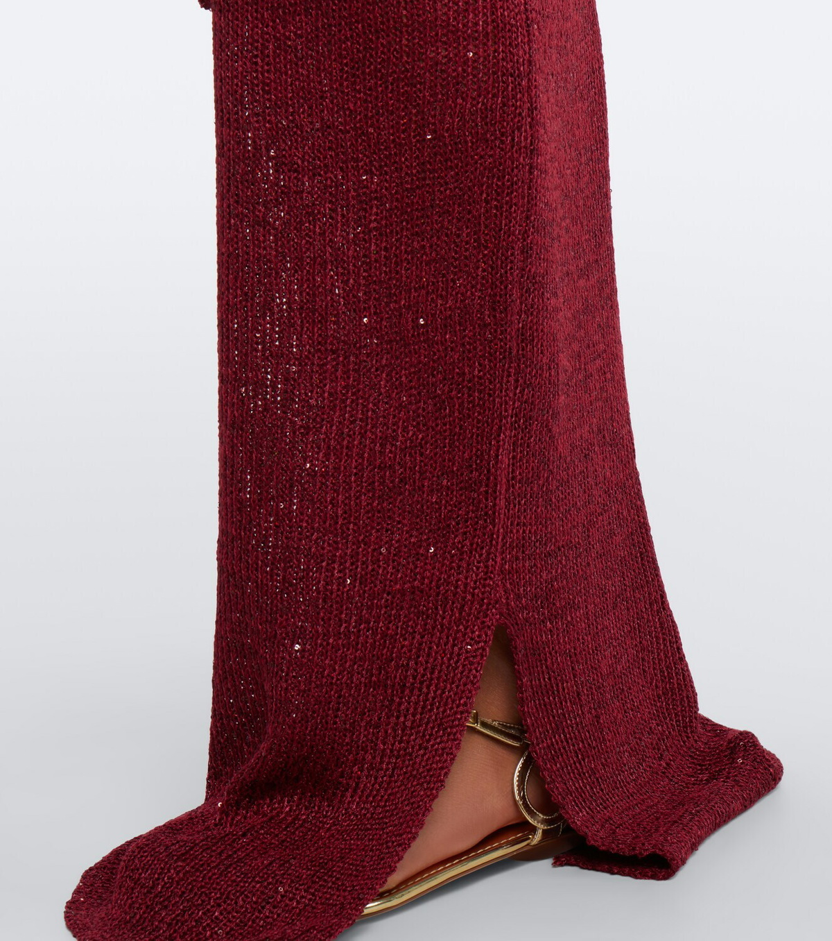 Bananhot Alma sequined knitted maxi skirt