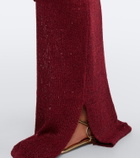 Bananhot Alma sequined knitted maxi skirt