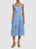 SELF-PORTRAIT Flared Lace Midi Dress