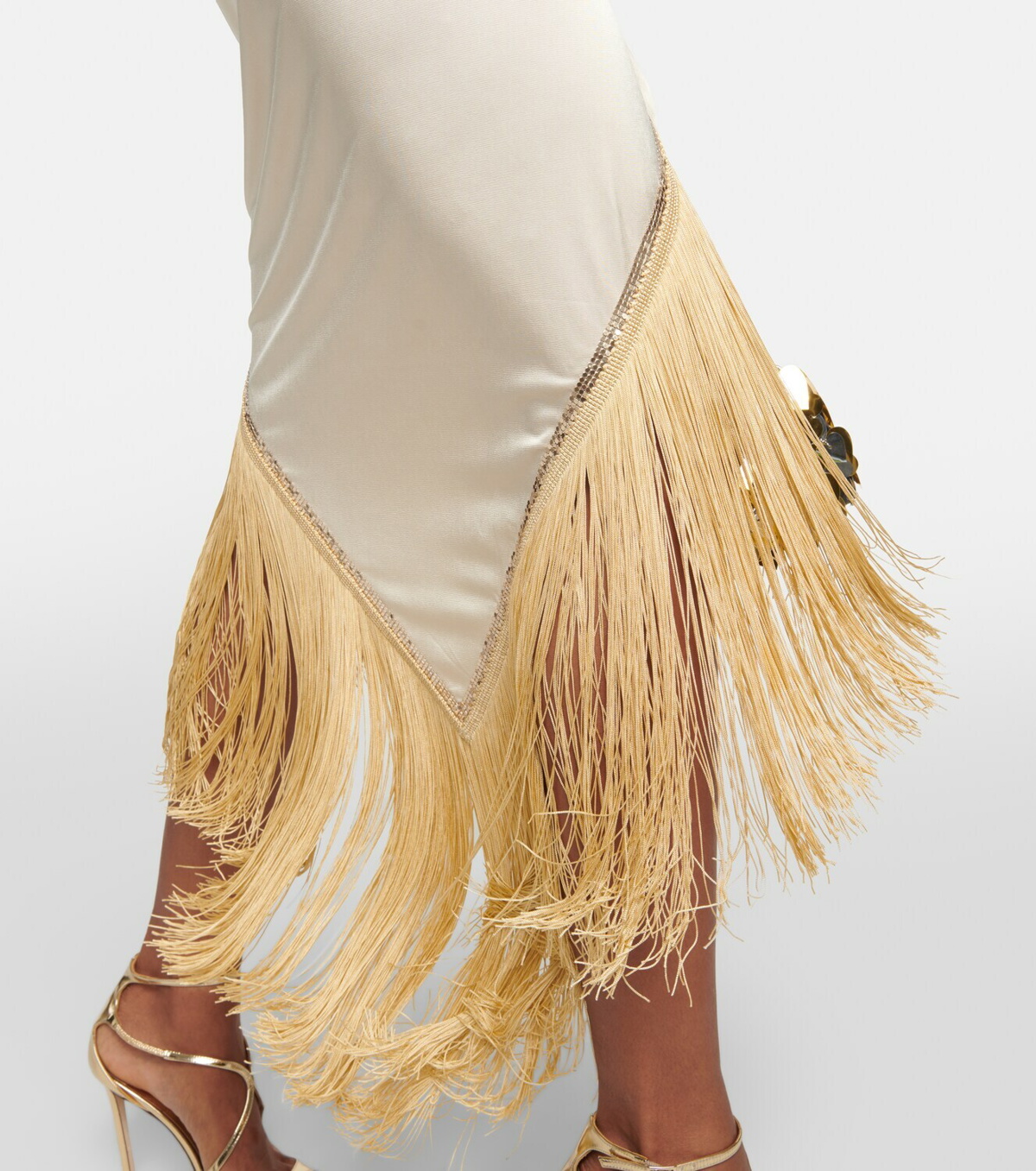 Buy Rabanne Ruched-Detailing Asymmetric Midi Skirt for Womens