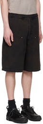 WOOYOUNGMI Brown Dyed Cotton Shorts