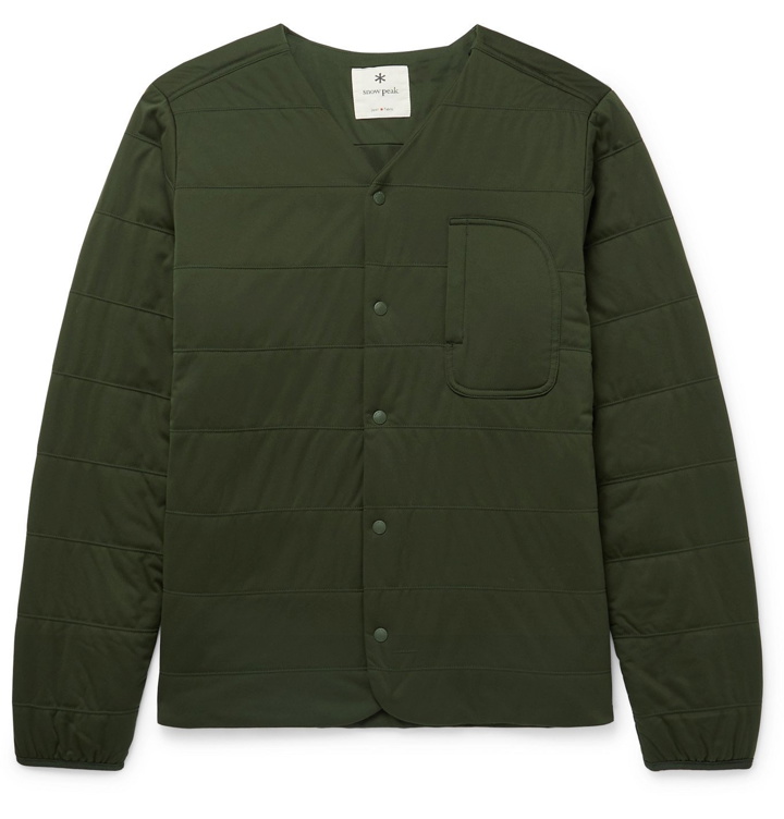 Photo: Snow Peak - Quilted Shell Cardigan - Green
