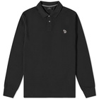 Paul Smith Men's Long Sleeve Zebra Polo Shirt in Black