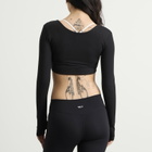 TALA Women's Tie Reversible Long Sleeve Top in Shadow Black