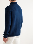 Massimo Alba - Waffle-Knit Wool Rollneck Sweater - Blue