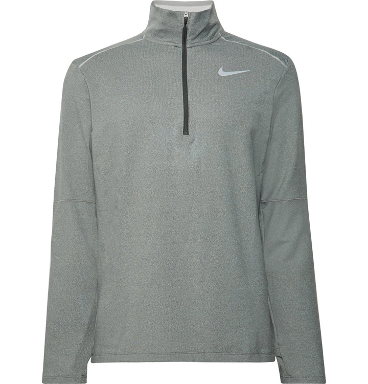 Photo: Nike Running - Element 3.0 Loopback Dri-FIT Half-Zip Top - Gray