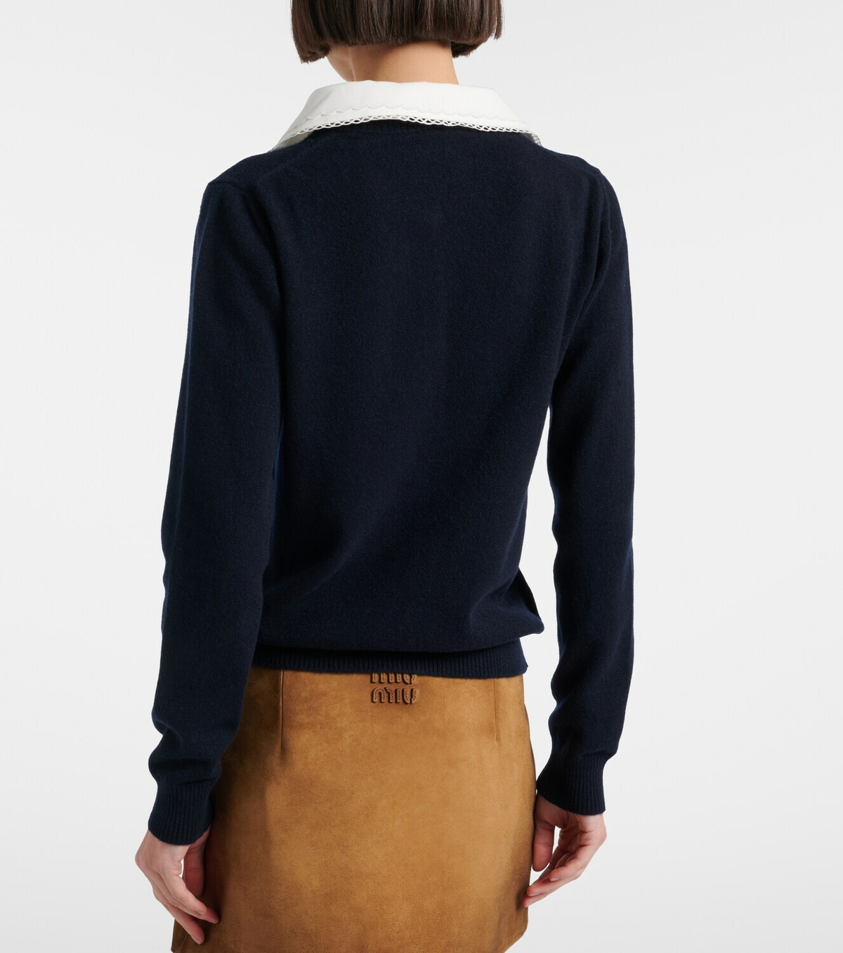 Miu Miu Logo cashmere cardigan Miu Miu