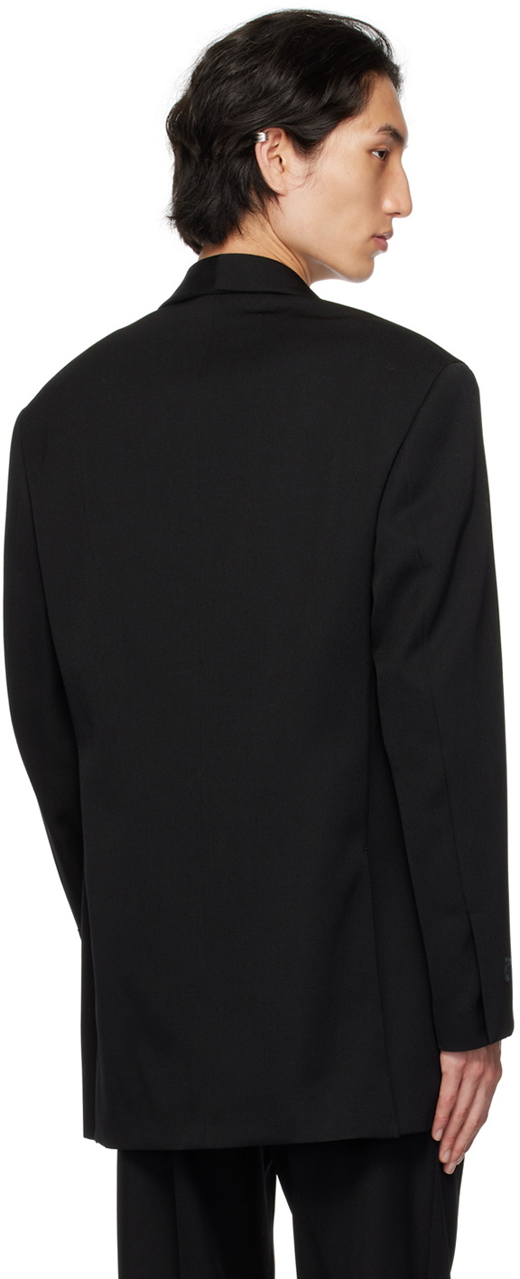Silver & Black Shawl Lapel Blazer