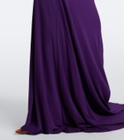 Alex Perry Draped halterneck jersey gown