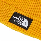 The North Face Men's Logo Box Cuffed Beanie in Summit Gold