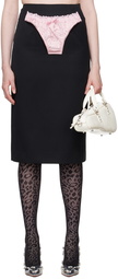 VAQUERA Black Panty Midi Skirt