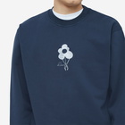 Dancer Men's Flower Logo Crew Sweat in Dark Navy