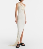 Rick Owens Aaliyah asymmetric draped gown