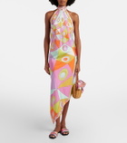 Pucci Orchidee silk twill midi dress