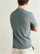 Loro Piana - Slim-Fit Cotton and Silk-Blend Piqué T-Shirt - Blue