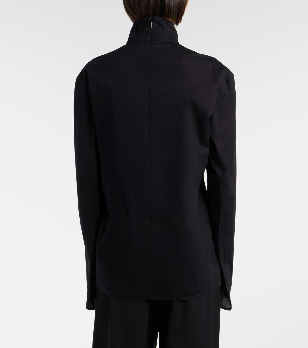 Gucci Cotton-blend poplin turtleneck top