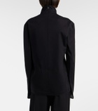 Gucci Cotton-blend poplin turtleneck top