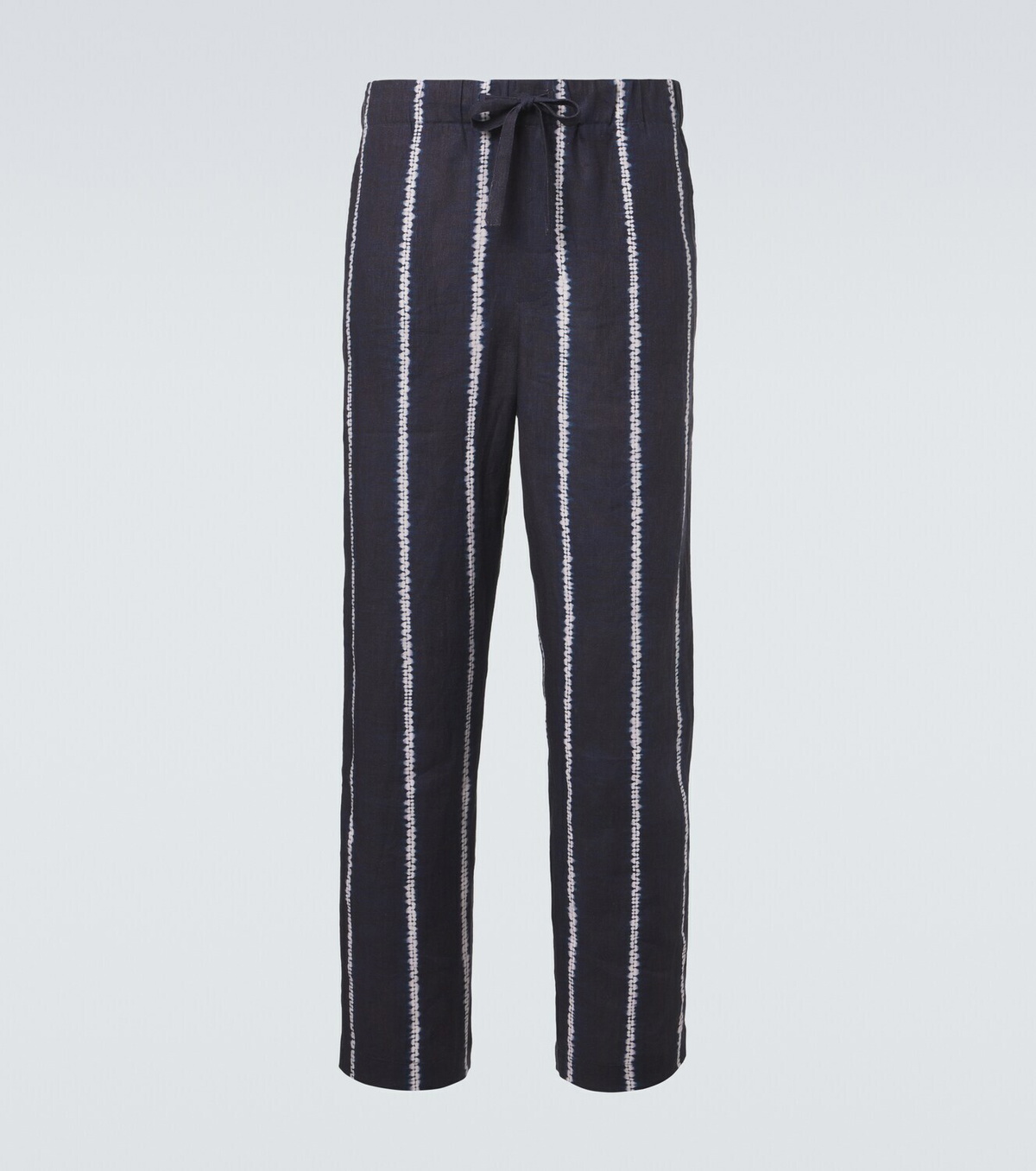 Commas Striped linen wide-leg pants
