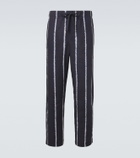 Commas Striped linen wide-leg pants