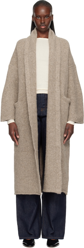 Photo: Lauren Manoogian Beige Long Shawl Cardigan