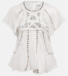 Isabel Marant Orna embroidered chiffon top