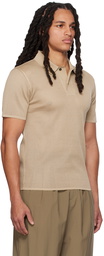 Ferragamo Beige Spread Collar Polo