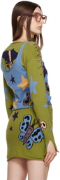 Brain Dead Blue & Green Buggin' Out Cardigan & Camisole