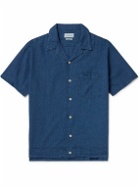 Oliver Spencer - Camp-Collar Linen and Cotton-Blend Shirt - Blue