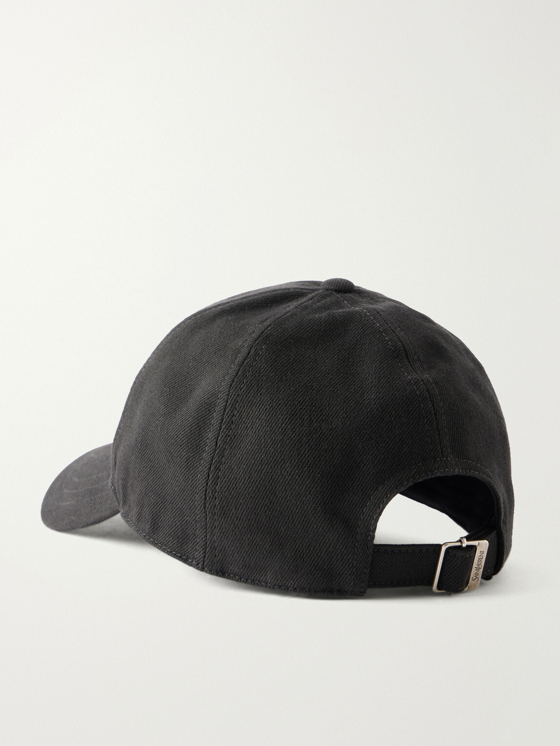 SAINT LAURENT - Logo-Debossed Cotton-Twill Baseball Cap - Black