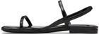 ANINE BING Black Hilda Flat Sandals