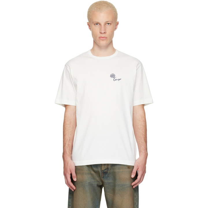 Photo: Kenzo White Kenzo Paris 'KENZO Tulip' Embroidered T-shirt