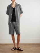 Dolce&Gabbana - Straight-Leg Linen Drawstring Shorts - Gray