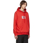 Burberry Red Square Logo Hoodie