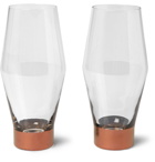 Tom Dixon - Tank Set of Two Painted Beer Glasses - Clear