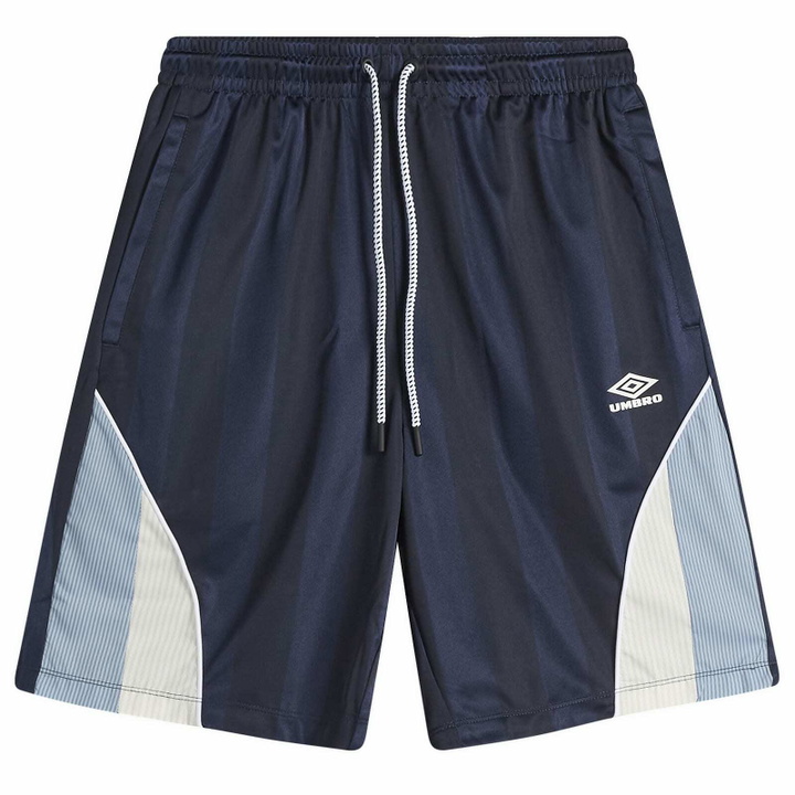 Photo: Umbro Men's Panelled Short in Baritone Blue/Brilliant White/Blue Fog