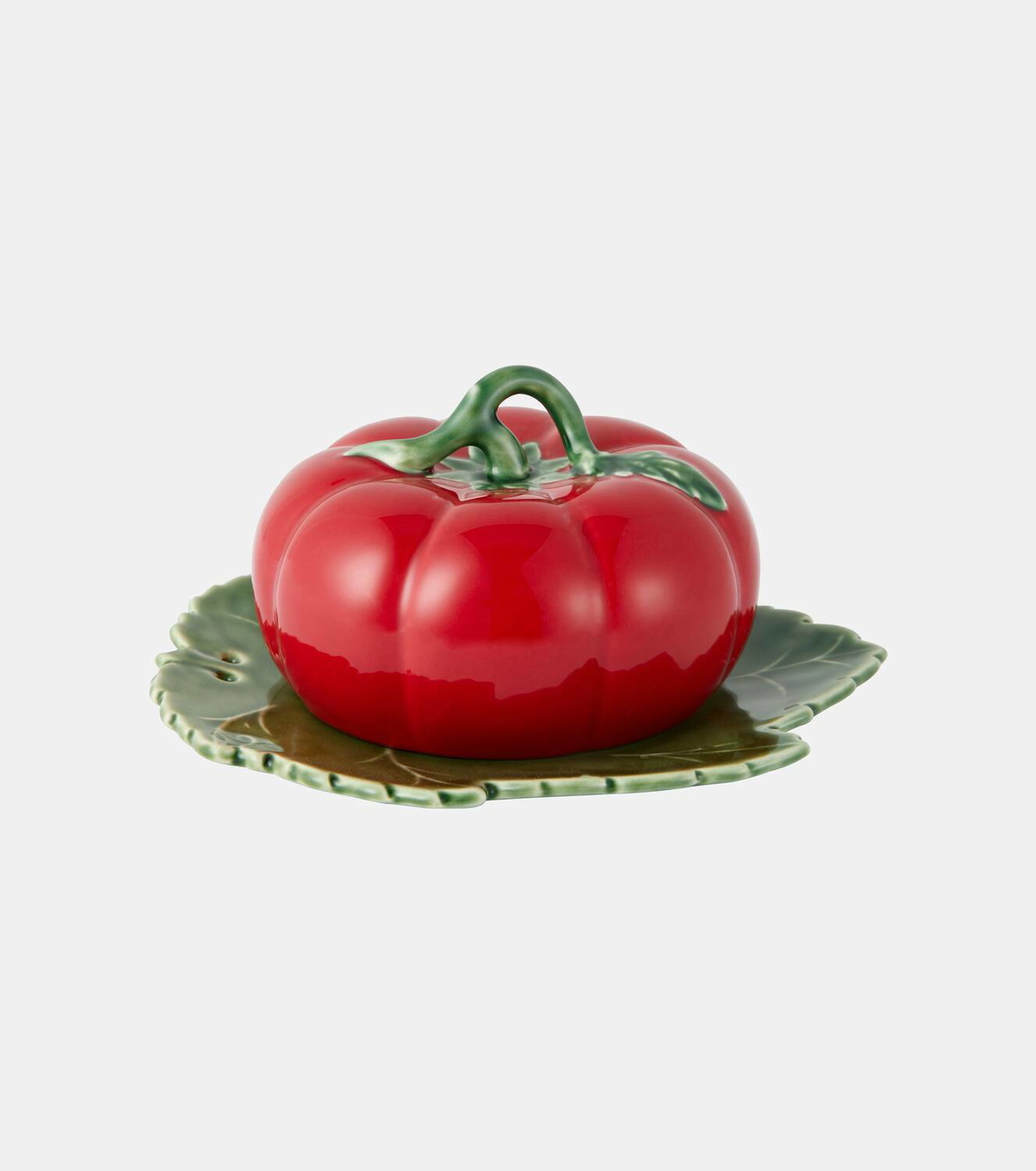 Bordallo Pinheiro Tomate ceramic butter dish