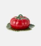 Bordallo Pinheiro Tomate ceramic butter dish