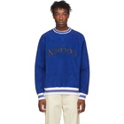 Golden Goose Blue Embroidery Logo Sweatshirt