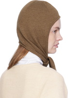 LEMAIRE Brown Fine Wool Head Scarf Hood