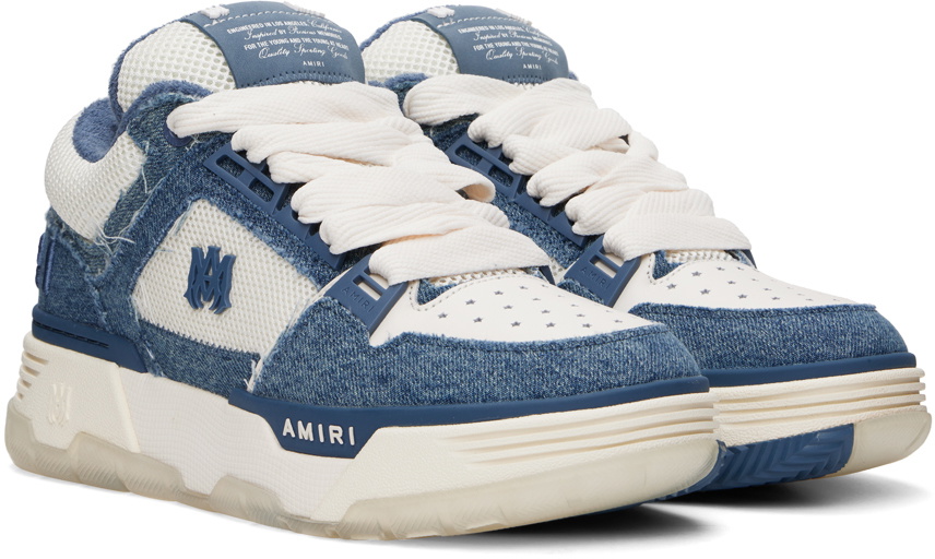【AMIRI】メンズ VINTAGE DENIM MA-1 スニーカー AMFOSR1039-528 AMIRI Indigo & White Vintage Denim MA-1 Sneakers Amiri
