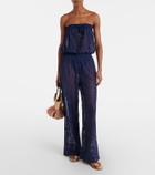 Melissa Odabash Viv HS cotton-blend lace romper