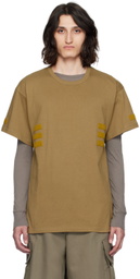 BRYAN JIMENÈZ Brown Crewneck T-Shirt