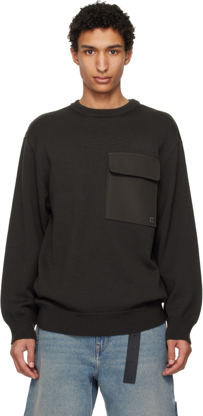 Photo: Courrèges Brown Utility Wool Sweater