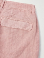 Massimo Alba - Alaccia Straight-Leg Pleated Linen Shorts - Pink